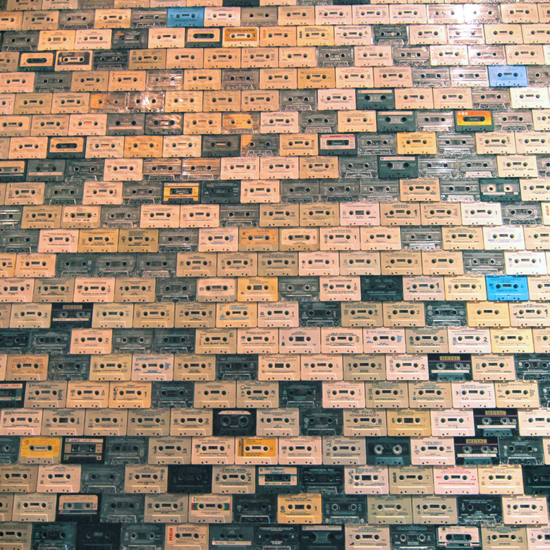 Southside’s wall of vintage cassette tapes.